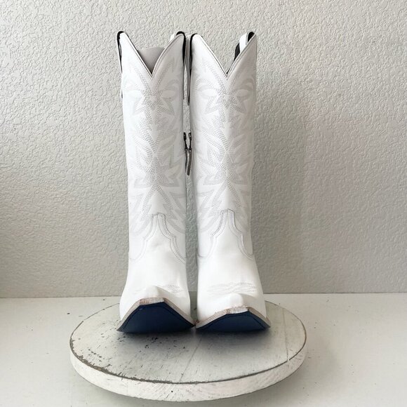 Lane MEGAN MORONEY Cowboy Boots Smokeshow Womens 11 White Western Cowgirl Tall - Picture 5 of 11